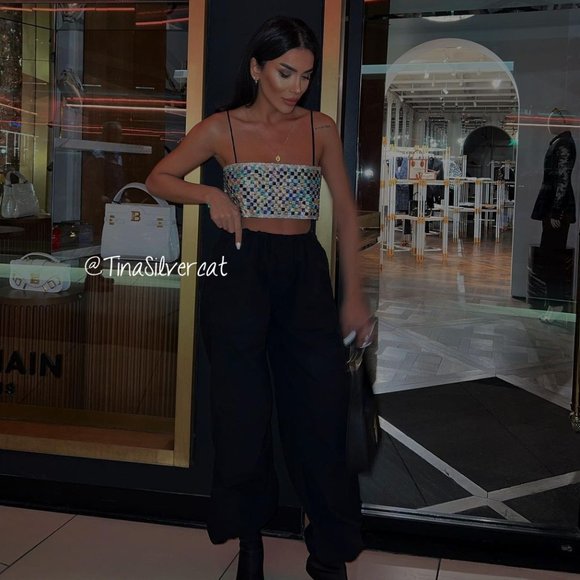 BLOGGER'S FAVE! Zara Shimmery Crop Top NWT - Picture 12 of 17